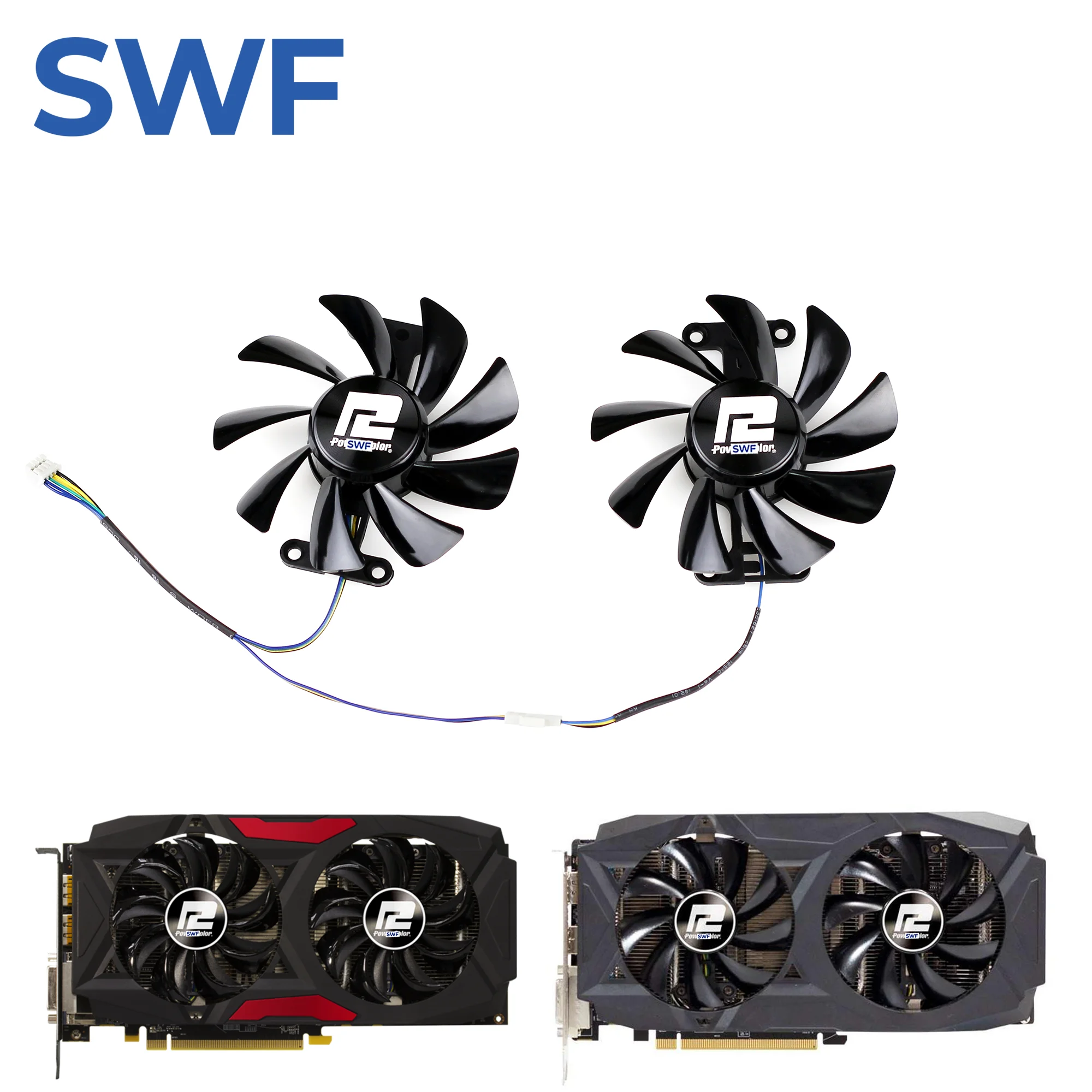 85MM GA91S2U RX 580 Cooling Fan Replacement For Powercolor Red Devil Radeon RX 470 480 580 Graphics Card Cooler Fan