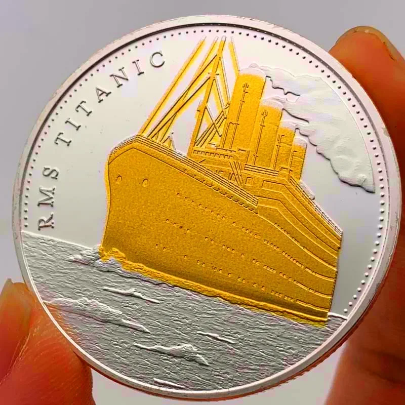 United Kindom Titanic Collection Gift Collection Coins The Voyage of Titanic Silvery Plated Souvenir Coin
