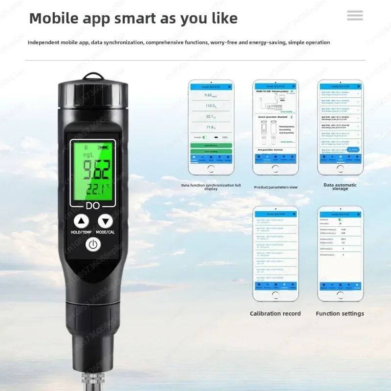 

Измеритель растворенного кислорода с подключением Bluetooth, портативный измеритель растворенного кислорода, многопараметрический анализатор качества воды