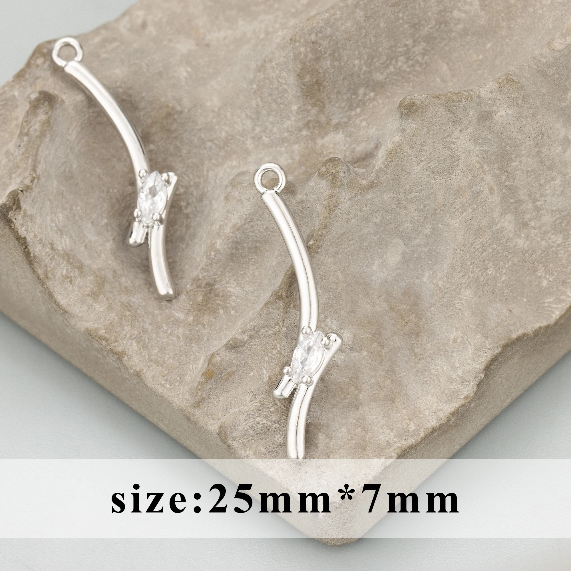 GUFEATHER,6pcs/lot,MG57,jewelry accessories,18k gold rhodium plated,copper,nickel free,zircon,charms,jewelry making,diy pendants