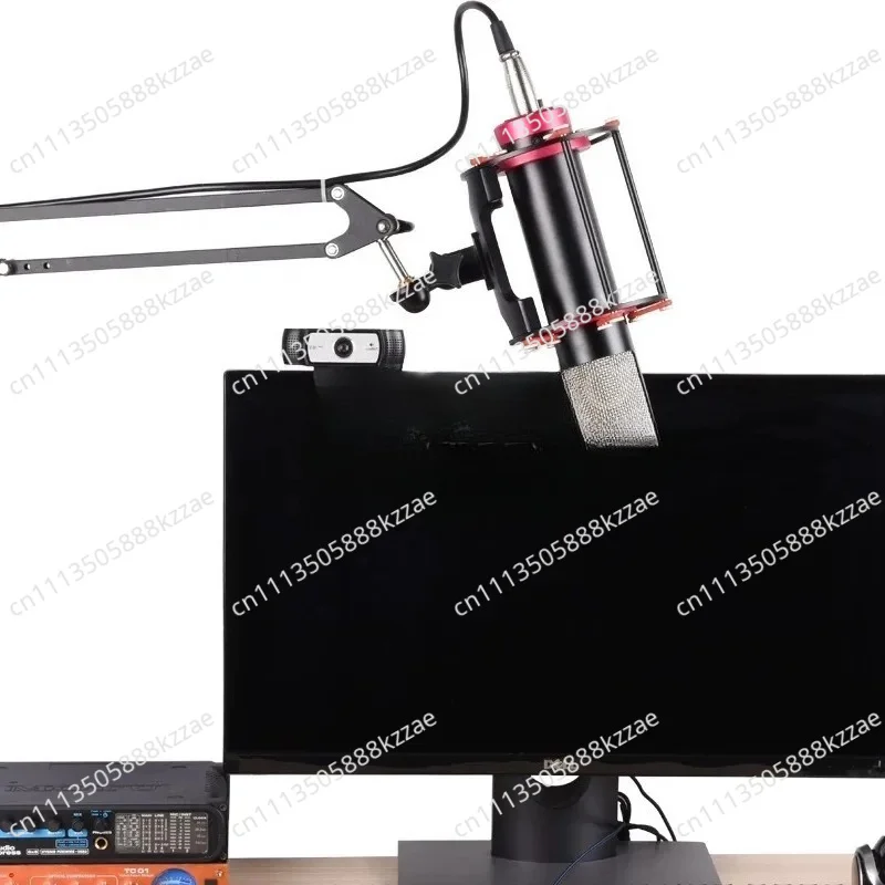 For   Condenser Bazooka Microphone, Wired Recording Mic for Mobile Phone Computer, with Sound Card Compatibility