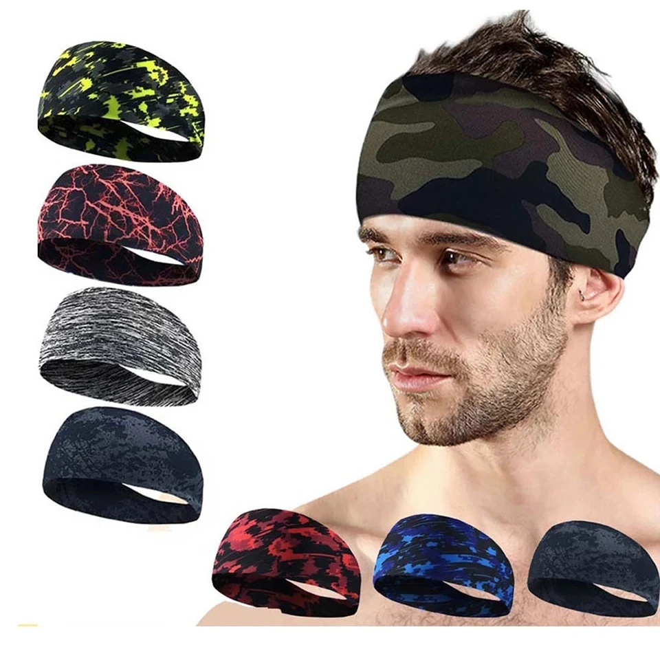 Lyca Absorbent Cycling Headband Men Bandana Ciclismo Sport Hair Sweatband Non-slip Bike Headwear Running Fitness Hairband