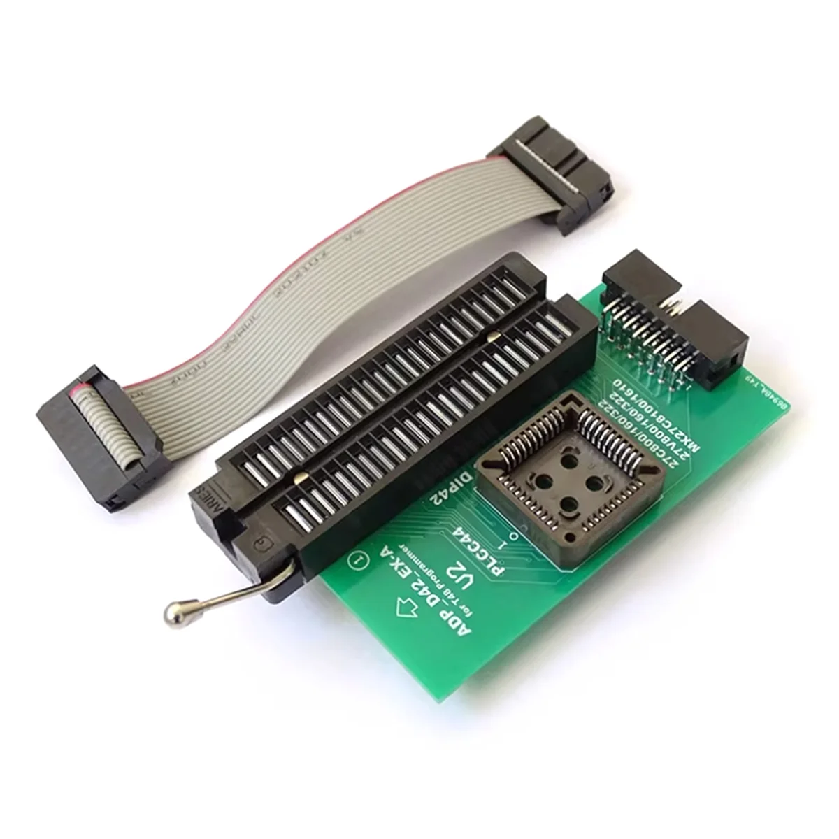 New 3C-For ADP D42 EX-A Adapter with ZIF Socket for PLCC44 DIP42 27Cxxx 27Vxxx EEPROM Support T48(TL866-3G) Programmer