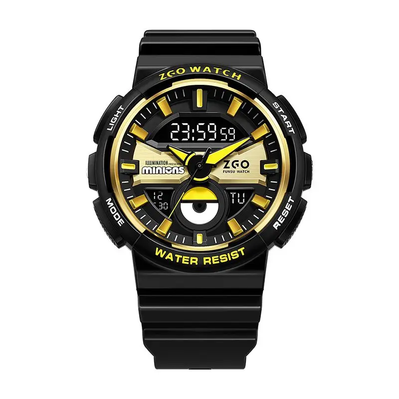 ZGO Little Yellow Man Co Branded Student Watches Waterproof Sports Glow Multi Functional Electronic Watch Gifts