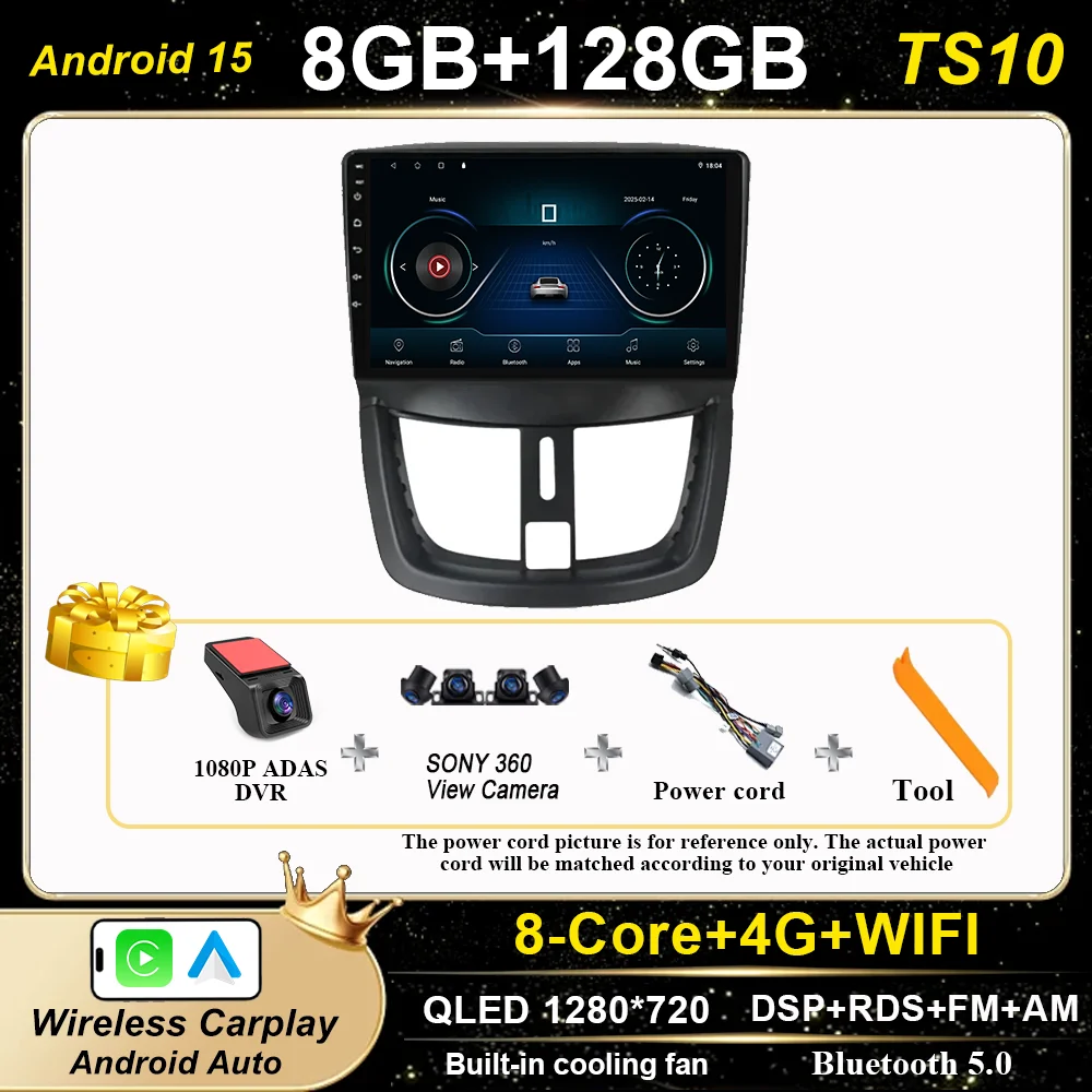 Auto Android GPS Navigatie Voor Peugeot 207 CC 207CC 2006 2007 2008 2009-2015 Auto Radio Stereo Multimidia Speler 4G Carplay 2DIN