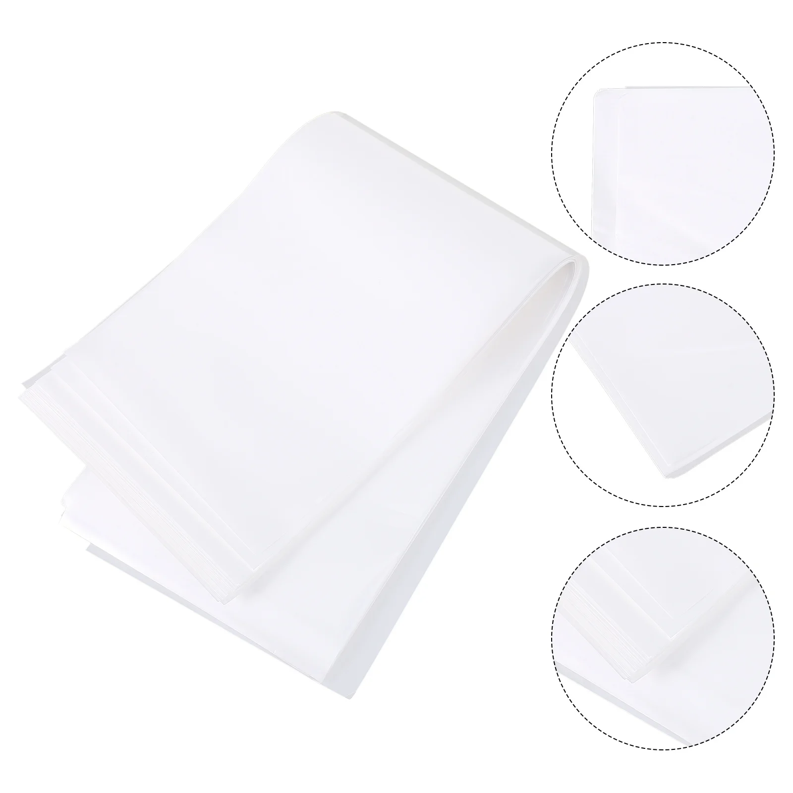 

100 Sheets Hair Coloring Paper Transparent Mesh Wraps Prevent Slippage for Clean Precise Hair Dye Paper Barber Salon Tool