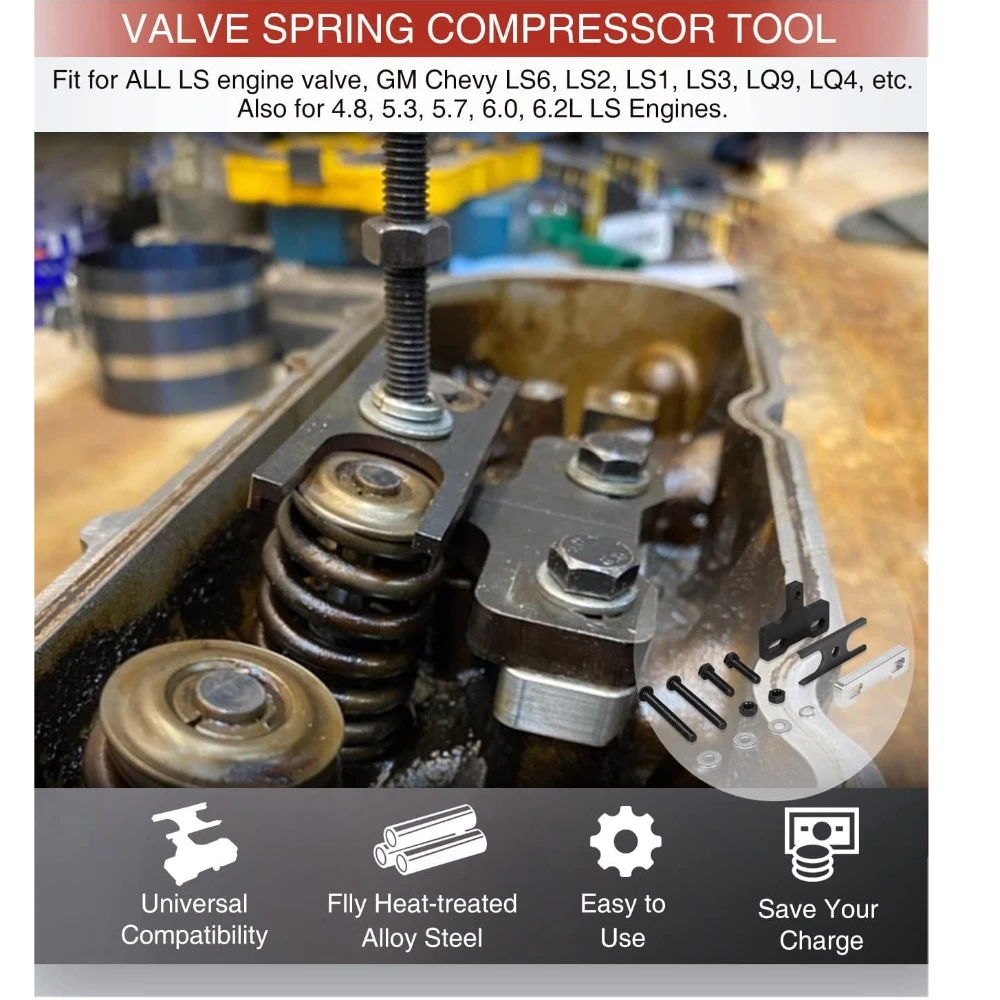 Per motori LS Strumento compressore molla valvola per motori 4.8L, 5.3L, 5.7L, 6.0L, 6.2L, LS6, LS2, LS1, LS3, LQ9, LQ4, LS