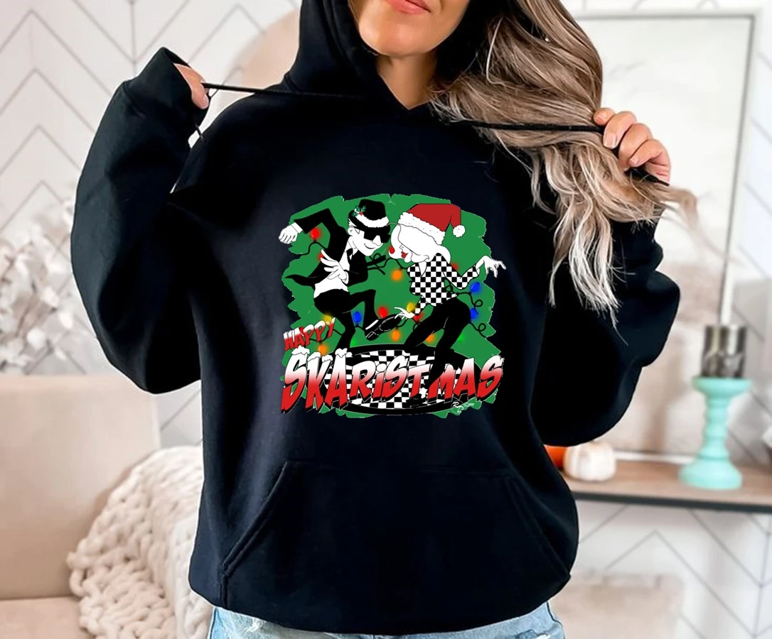 A Printed Hooded Sweatshirt with The 