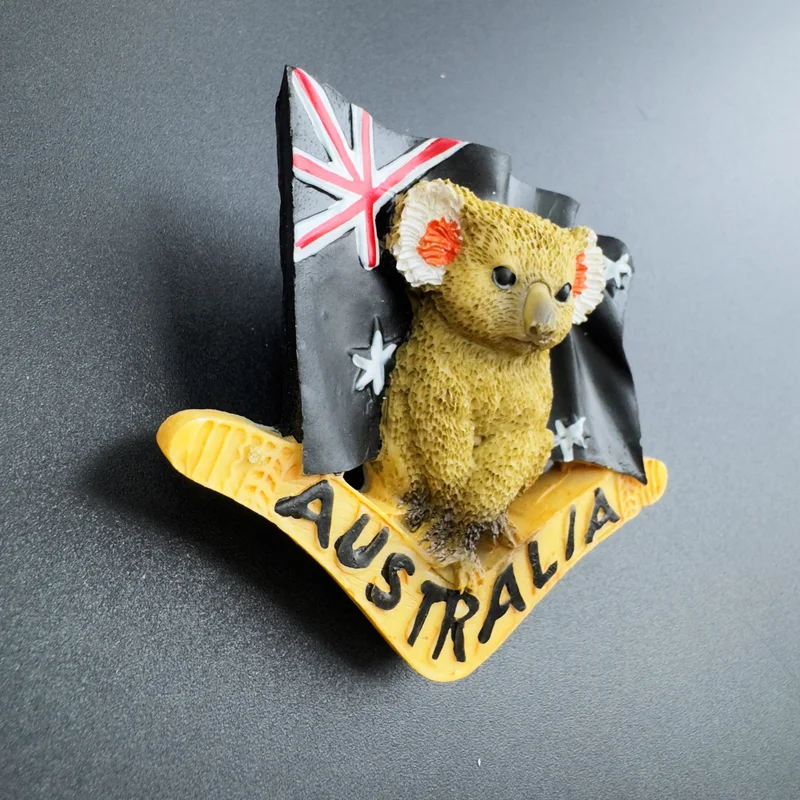 الراتنج الأسترالية كوالا العلم الإبداعية الثلاجة ملصق الإبداعية السياحة تذكارية المغناطيسي الشريط الحرف ديكور المنزل #4