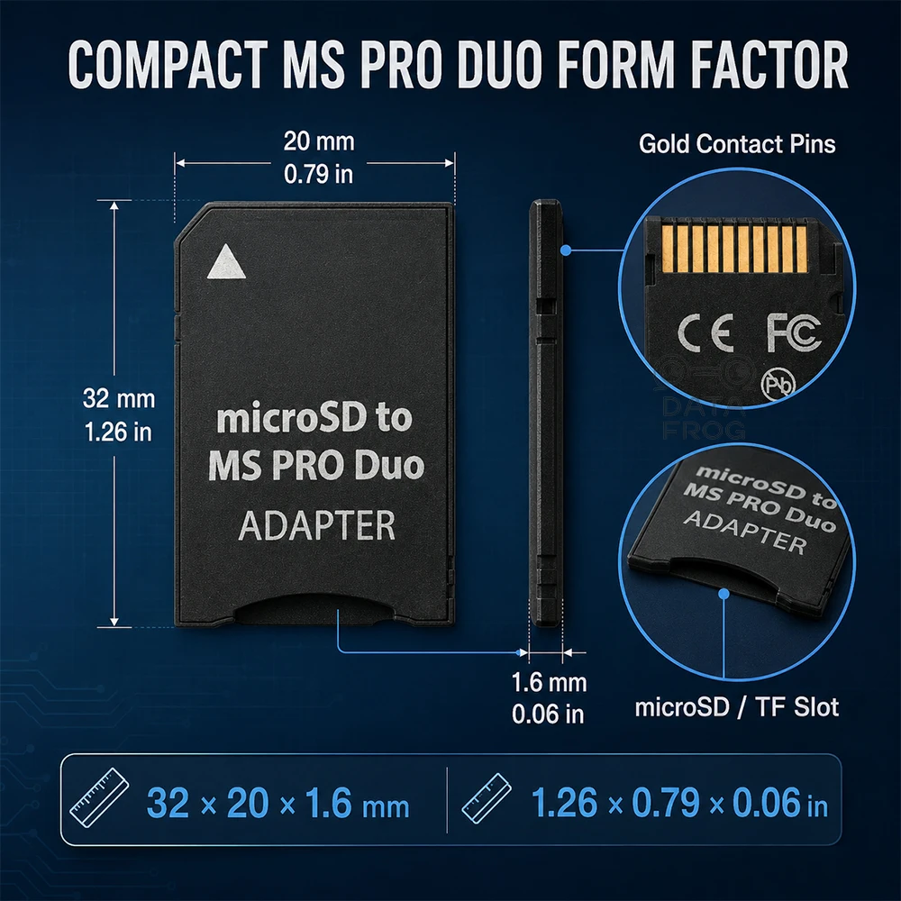 DATA FROG MS Pro Duo Memory Stick Adapter Micro SD TF Card Reader Converter for PSP 1000 2000 3000 view 4