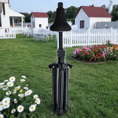 

Folding Trumpet Stand Iron Flugelhorn Holder Musical Instrument Storage Rack Sturdy Sponge Cushioned Tripod Easy Carry Space