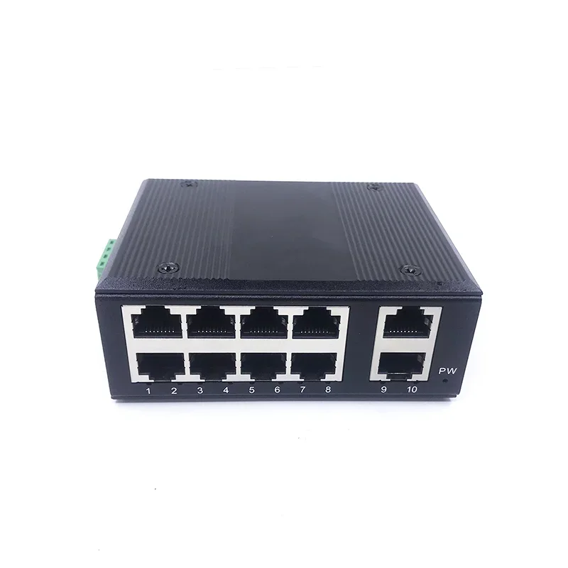 IN48V POE48V 10 10/100ม. แบบโผล่ออกมา48โวลต์8-พอร์ต802.3at/AF POE 90W-250W พร้อม2พอร์ต10/100ม. uplink/nvr