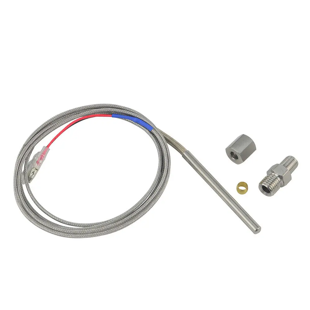 Car Exhaust Gas Temp Sensor 2M EGT K Type Thermocouple Probe Exhaust Temperature Sensors Threads Exhaust Temp Sensor