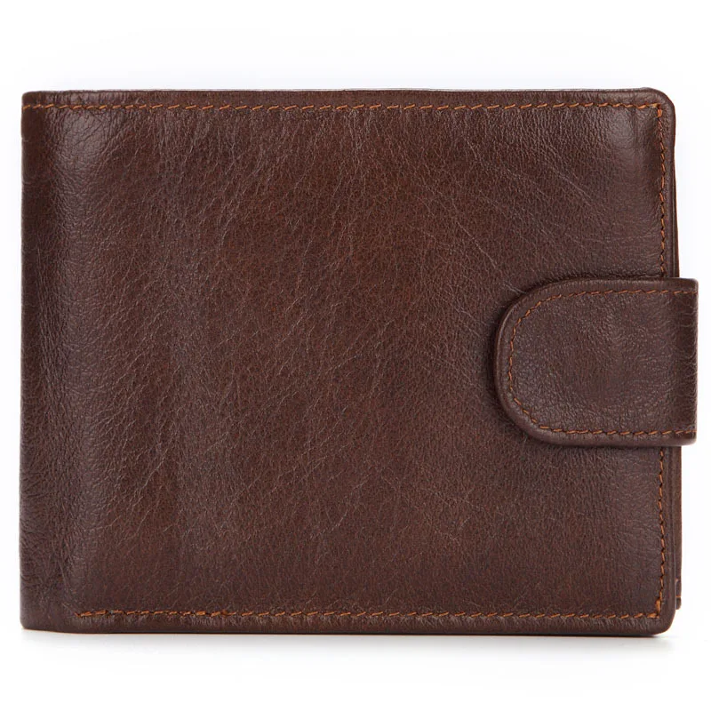 Cow Leather Men Wallets With Coin Pocket Vintage Male Purse Genuine Leather Men's Wallet With Card Holders Fashion
