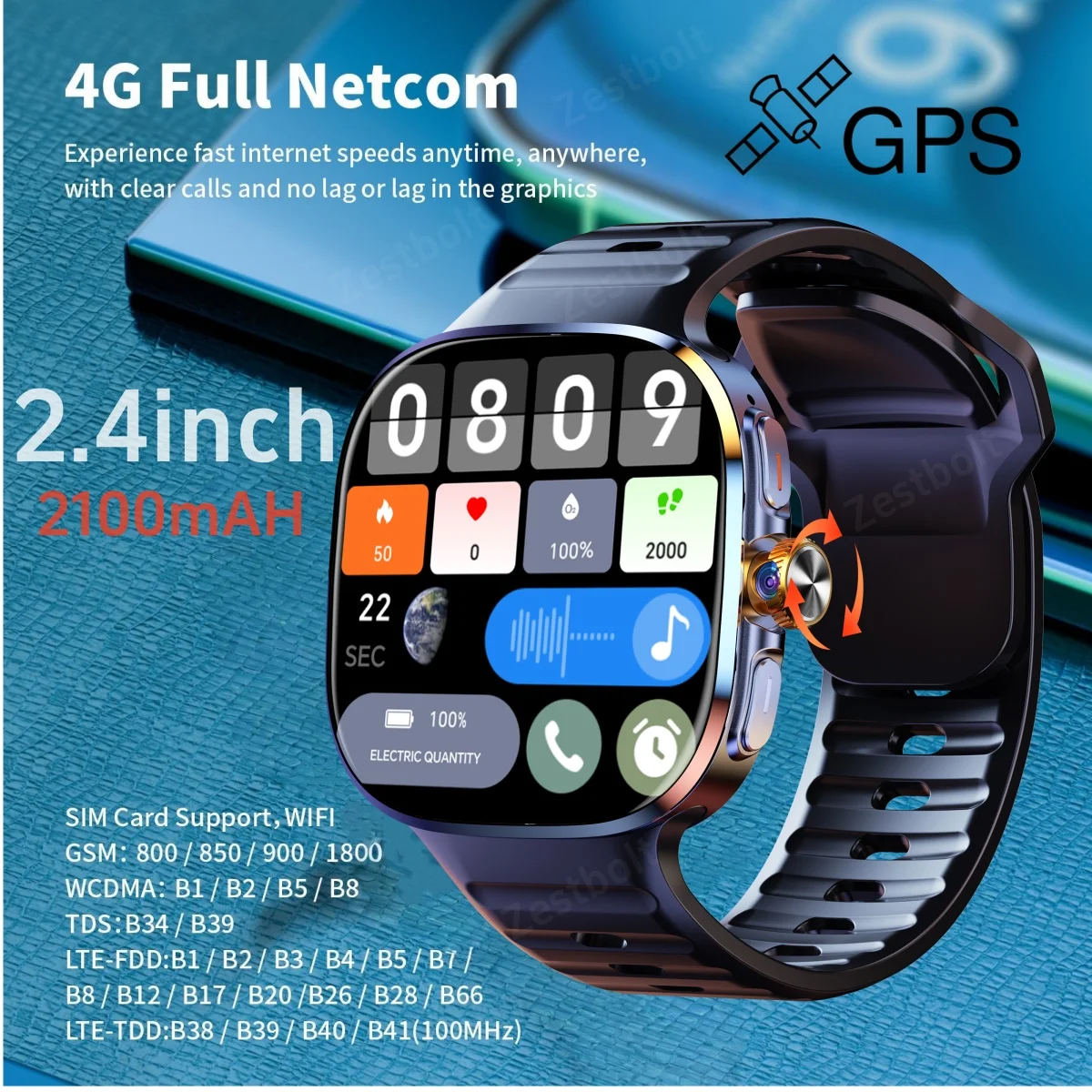 

Новое поступление M99 4G Full Netcom Smartwatch Android 10.0 с 2,4-дюймовым Amoled-экраном 900 Вт вращающаяся камера GPS WIFI умные часы для мужчин