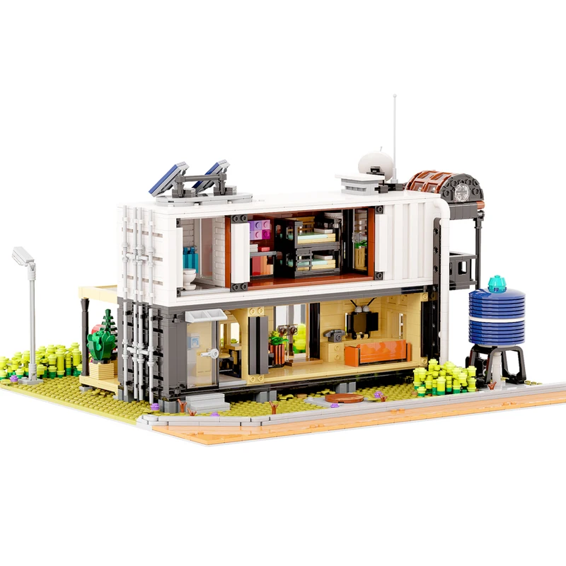 charming clock coffee shop cafe bricks clock tower roof garden blocks downtown townhouse house building moc unique display