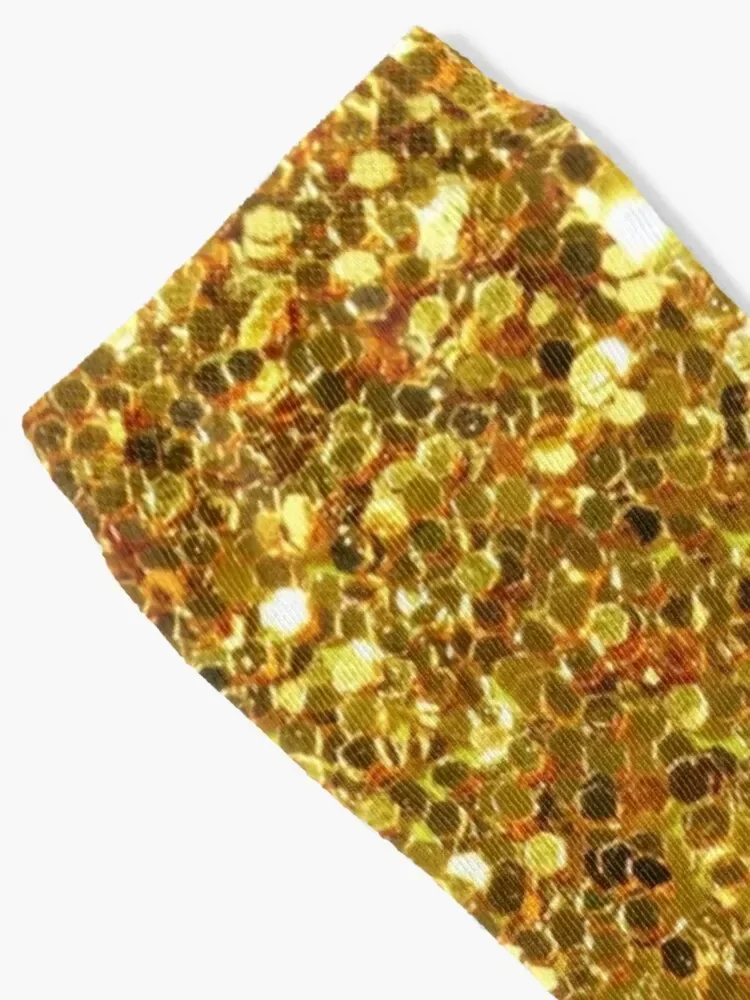 Gold Sequin effect Socks japanese fashion christmas gifts Men Socks Women's