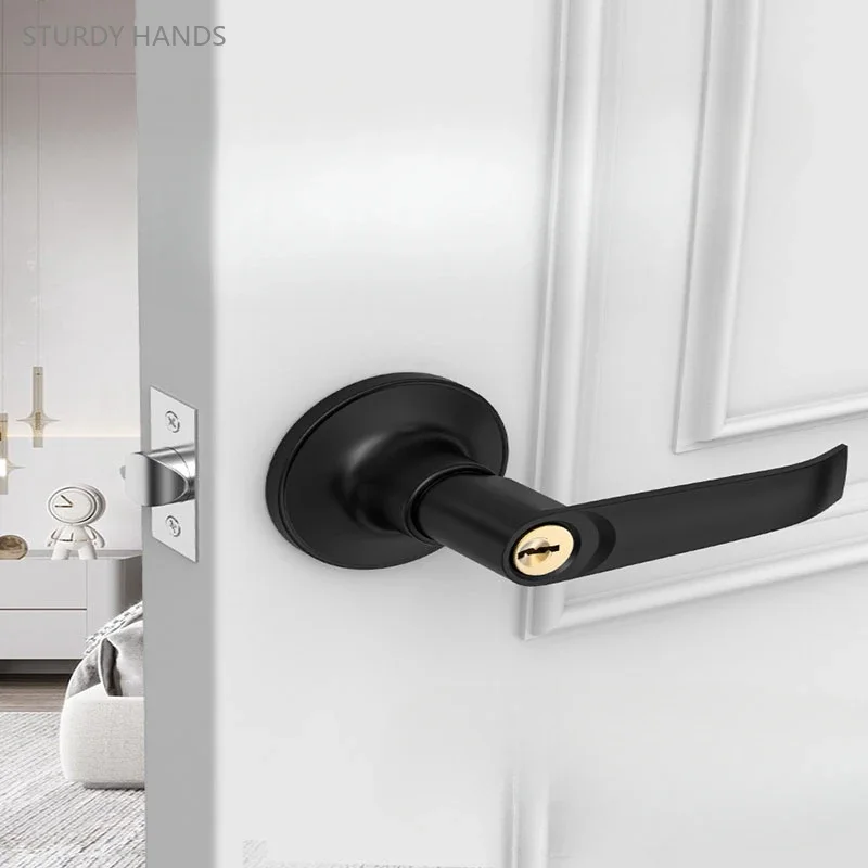 1 set of aluminum alloy three pole lock universal door handle lock for bathroom and toilet