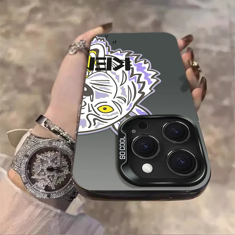 Роскошный противоударный чехол K-EnzoS Tiger Plating для iPhone 17 Air 16 15 11 12 14 13 Pro Max XS X XR Plus 8 7 SE 2020 Роскошный противоударный чехол K-EnzoS Tiger Plating для iPhone 17 Air 16 15 11 12 14 13 Pro Max XS X XR Plus 8 7 SE 2020