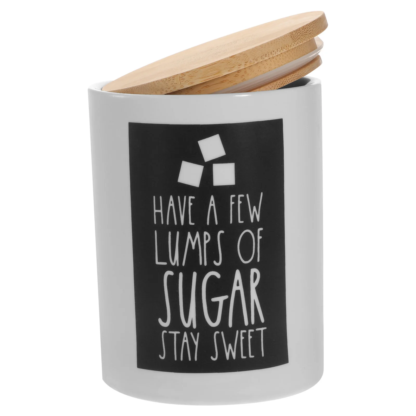 

Ceramic Kitchen Storage Jar Airtight Bamboo Lid Coffee Tea Canister Food Storage Container Snack Candy Grain Holder