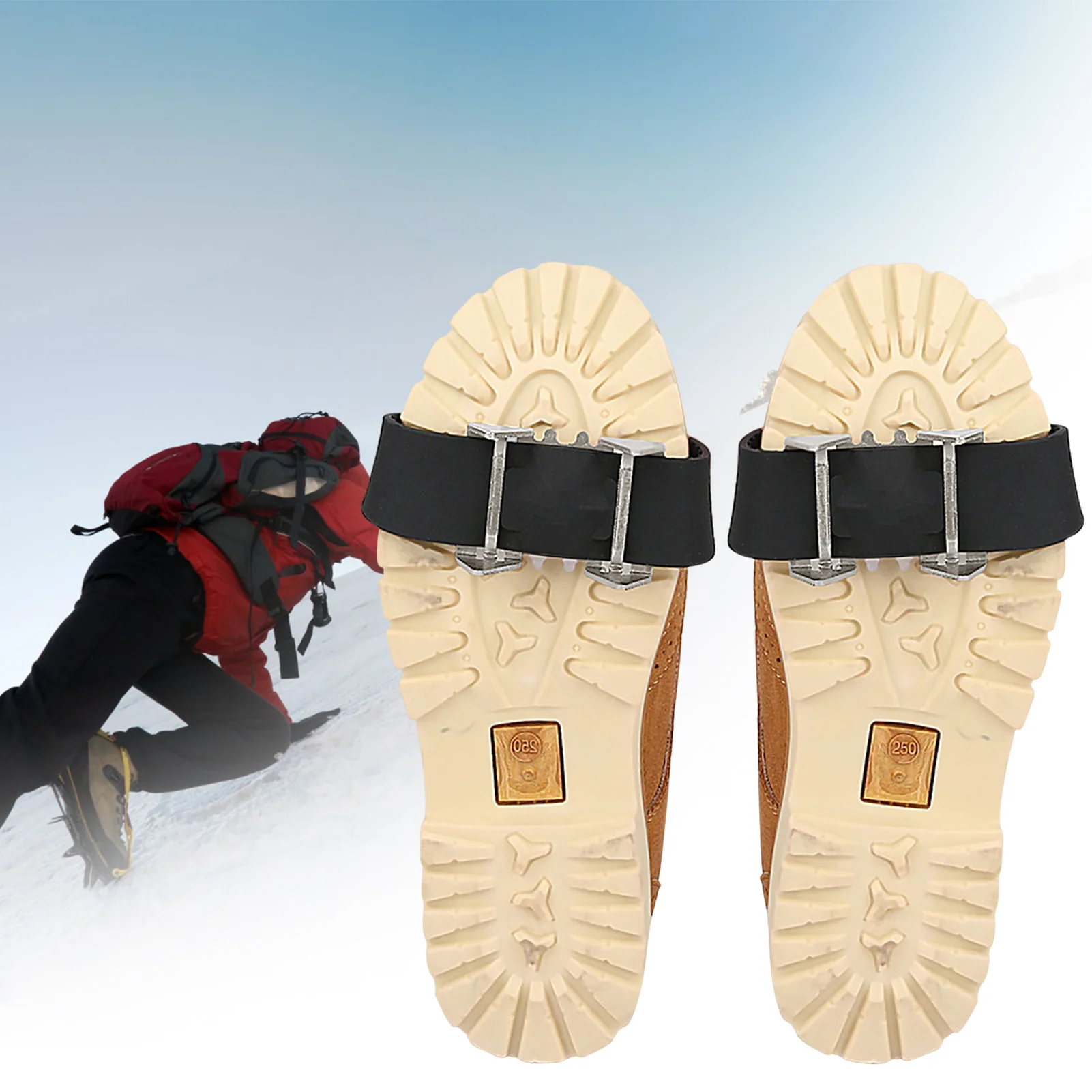 4 Tooth Winter Snow Boot Shoes Covers Steel Teeth Stabilize Grip Shoe Covers for Snowy Mountain Climbing