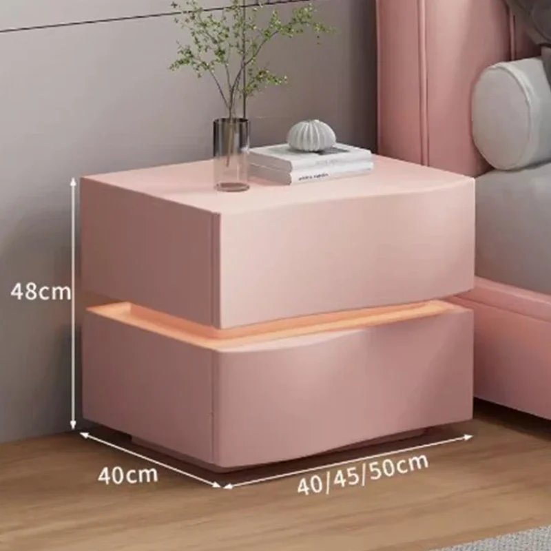 

Pink Trendy Nightstands Trendy Aesthetic Nordic Small Nightstands Modern Design Mesitas De Noche Para El Dormitorio Furnitures