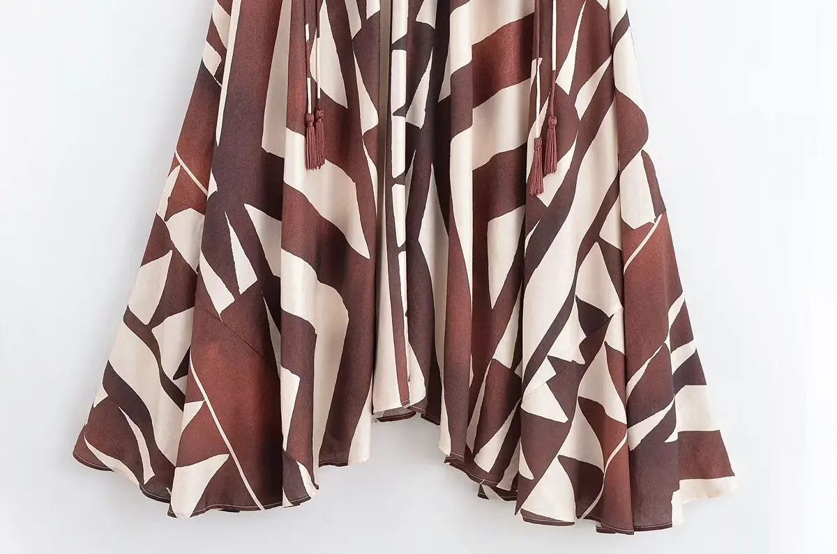 Mode mouwloze maxi-jurk voor dames Boheemse geometrische rugloze vakantie jarreteljurk Lady Chic avondgewaad