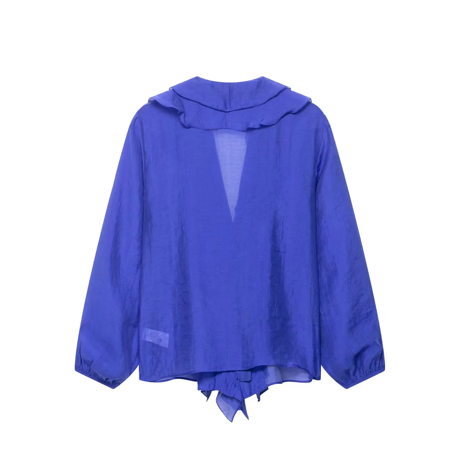 Femmes mode 2025 été empilés chemises décontracté mince à manches longues Y2K haut surdimensionné col en V manches bouffantes Blouses Chic hauts