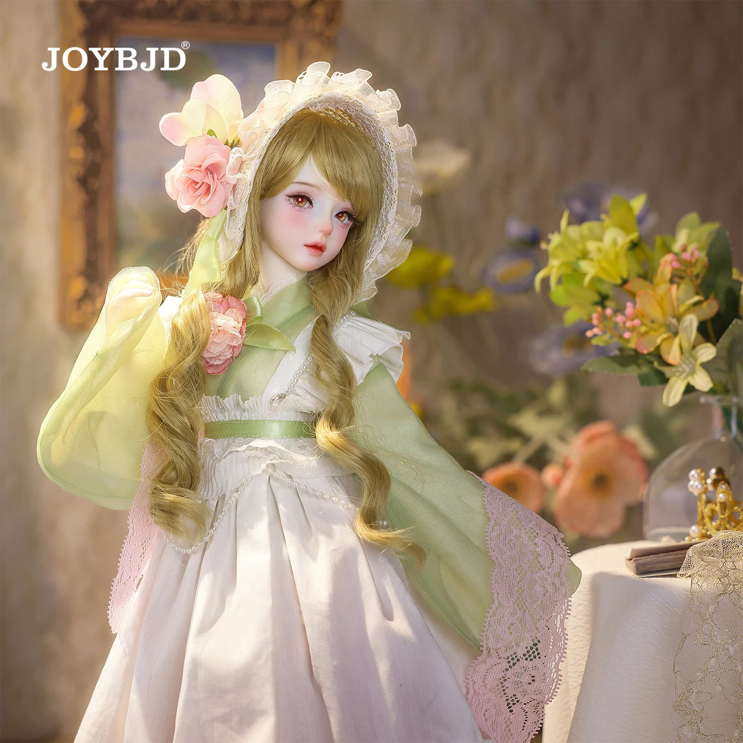 JOYBJD دمية Janen BJD الأصلية 1/4 كيمونو كم موضة منتقي الزهور اللطيفة في الربيع الراتنج Bjd دمية مشتركة مجموعة كاملة #4