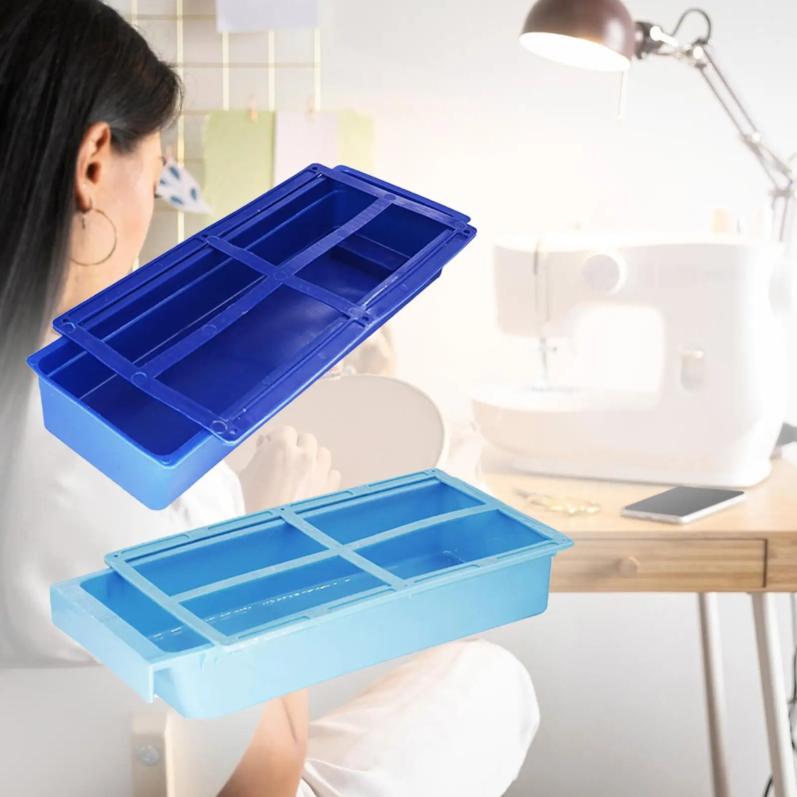 Under Desk Sewing Machine Drawer ABS Storage Container for Tailor Dressmaker Craft Room Organization