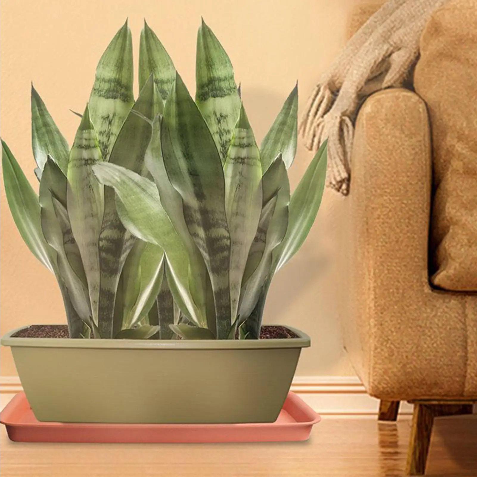 Plant Pot Saucers 4-pieces Vase Containers Bowl Mat Plant Drip Trays For Pots For Indoor Outdoor Gardening Vegetable Balcony