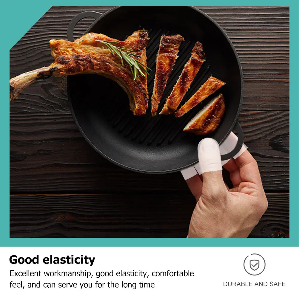 5Pcs Silicone Finger Protectors Non-Slip Heat Resistant Finger Sleeves for Electronics Repair Kitchen Use Fingertip