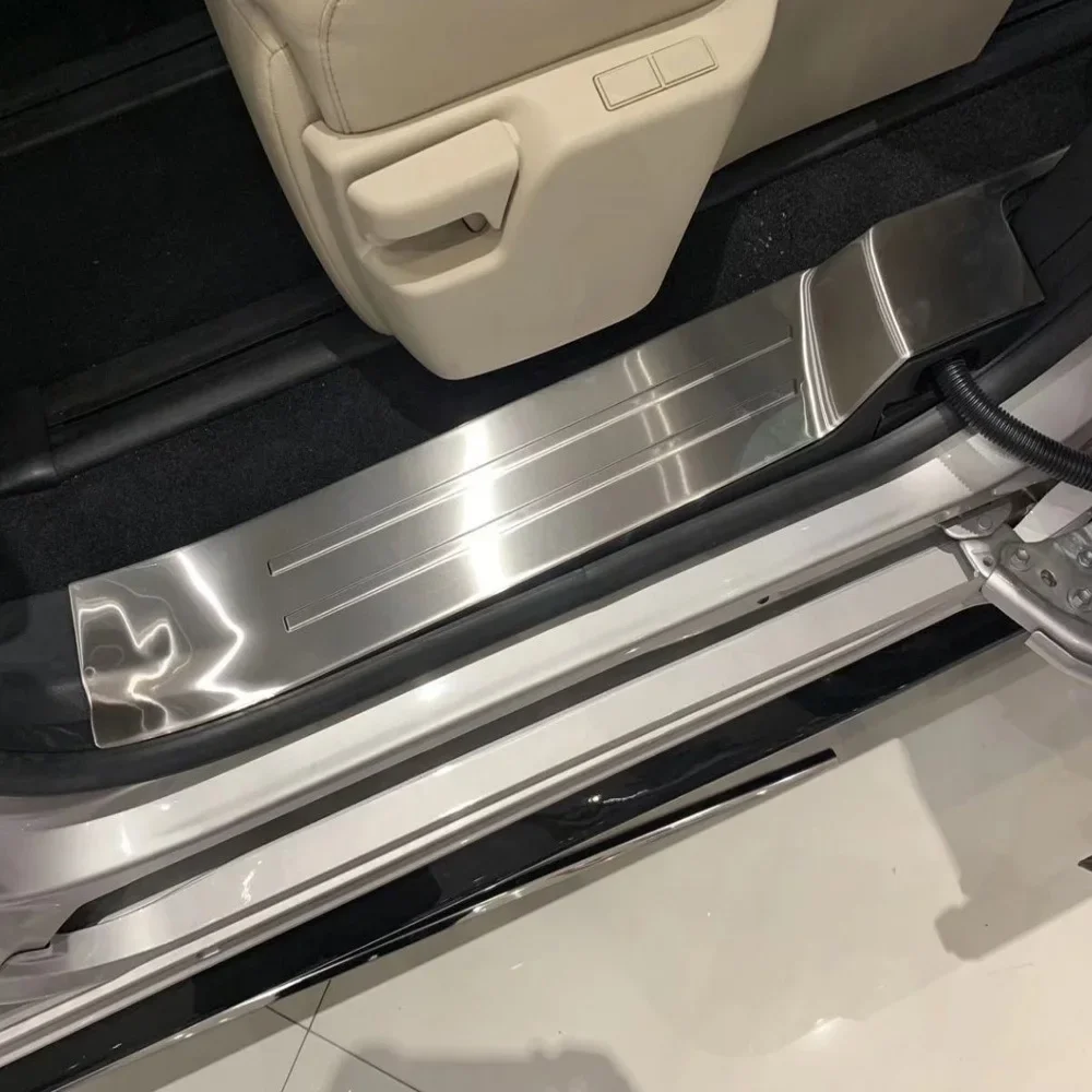 For Toyota Sienna 2021 2022 2023 Accessories Car Inner Doors Sille Plates Cover Trim Car Styling Stainless Steel Door Sill Plate