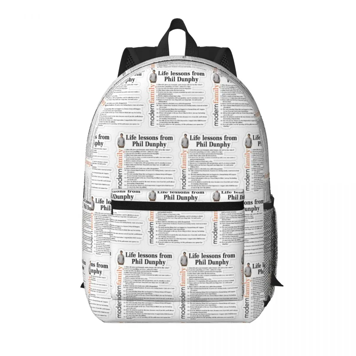 

Life Lessons Phil Dunphy Student Backpack School Bag Hiking Travel Daypack for Boys Girls Bookbag Shoulder Bags