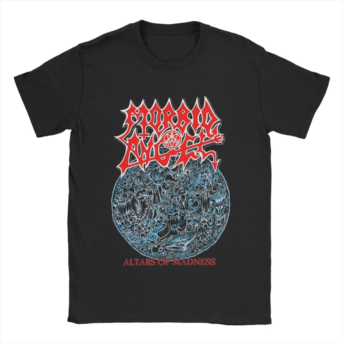 Men's Morbid Angel Altars Of Madness T Shirt Music Band 100% Cotton Clothing Novelty Short Sleeve Crewneck Tees Printed T-Shirt