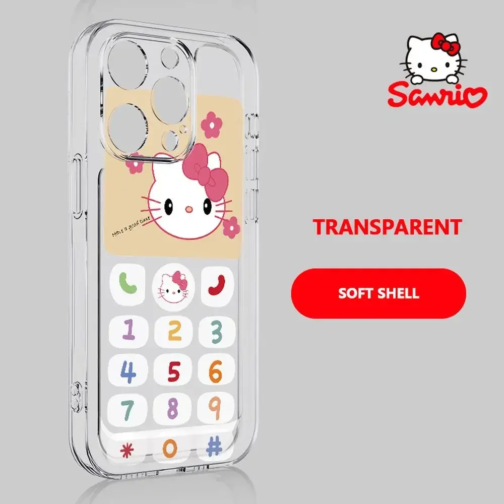 Sanrio Kt Iphone Case Valpreventie Iphone 16/15/14/13/12/11 Meisje Telefoon Gevallen Kitty Kat Leuke Accessoire Verjaardagscadeau
