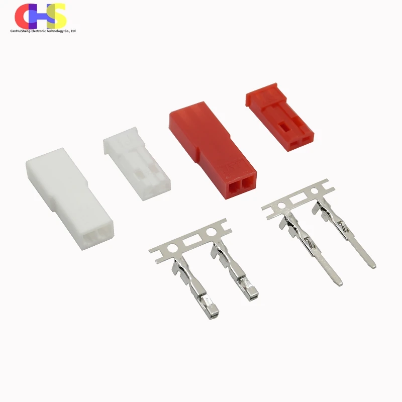 (10-100Set)​​ ​​JST SYP 2.54mm 2Pin Male ＆ Female Housing Plug Connector Kit with Crimp Terminals for RC Battery, LED Strip