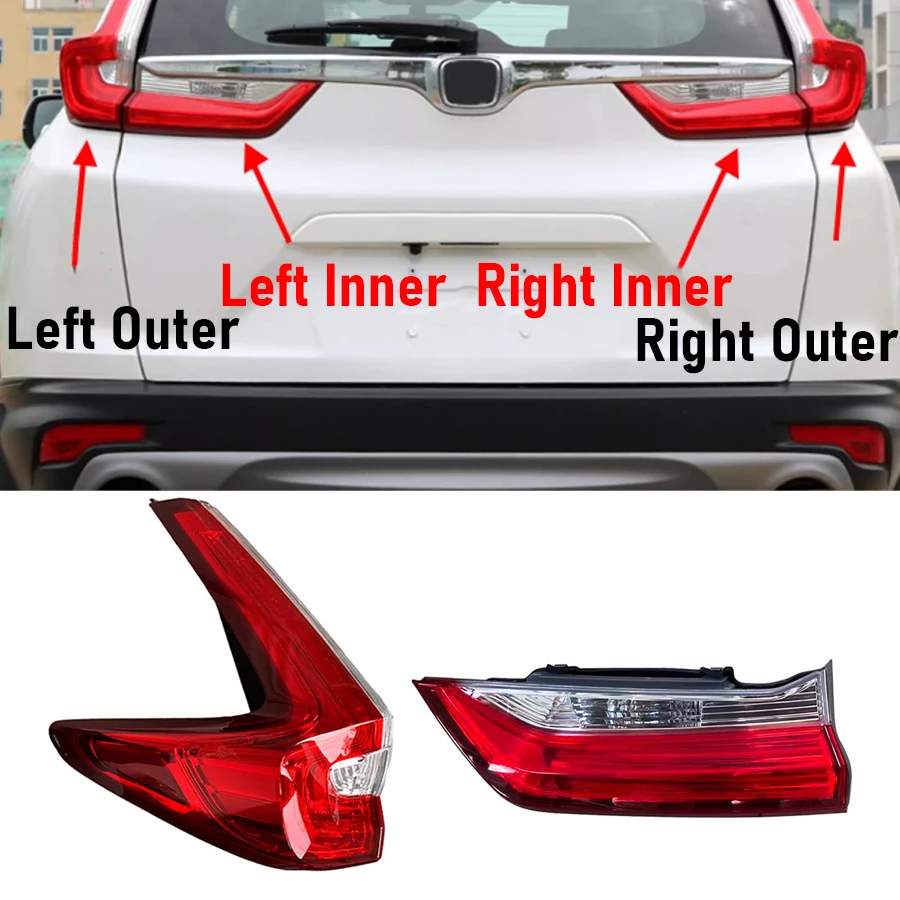 

1Pc LeftInner/Right Outer Rear Tail Light Accessories Lamp Shell Cover Brake Signal Warning Parts For Honda CRV CR-V 2017-2019