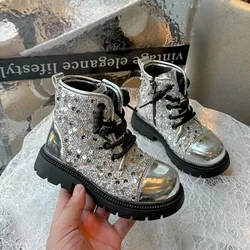 Calzini per ragazze stivali per bambini stivaletti antiscivolo moda fiocco elegante lucido uniforme del regno unito scarpe da scuola per bambini calzini Casual stivali principessa