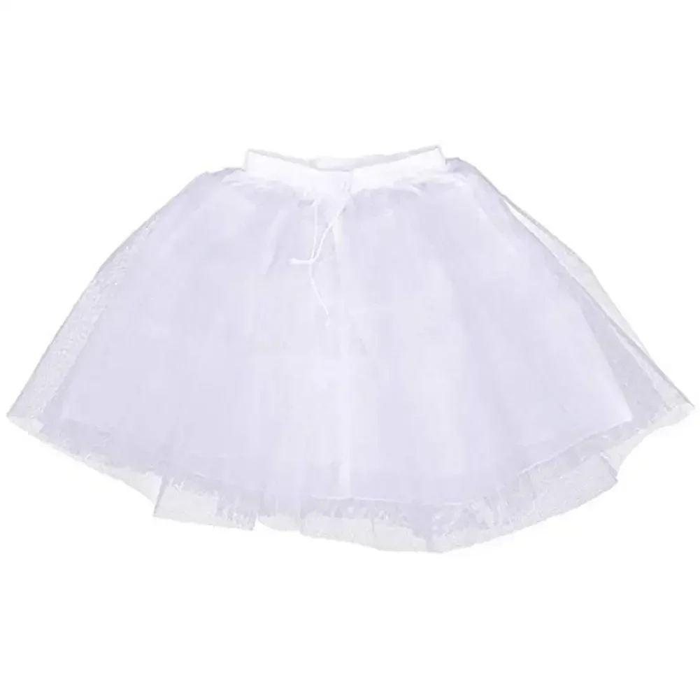 For Her Latest Design Hoopless Petticoat Crinoline with 3 Layers, Wedding Flower Girl Slip Underskirt for Kids