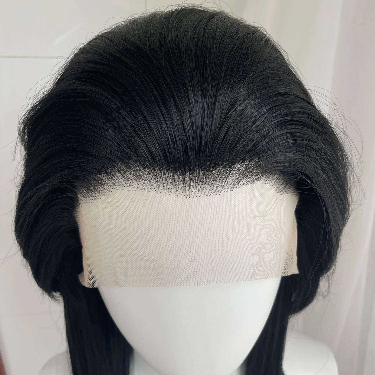 Mullet Rocker Cosplay Wigs for Men Shoulder Length Synthetic Hair 13X4 Lace Front Wigs Black Women Glueless Natural Hairline