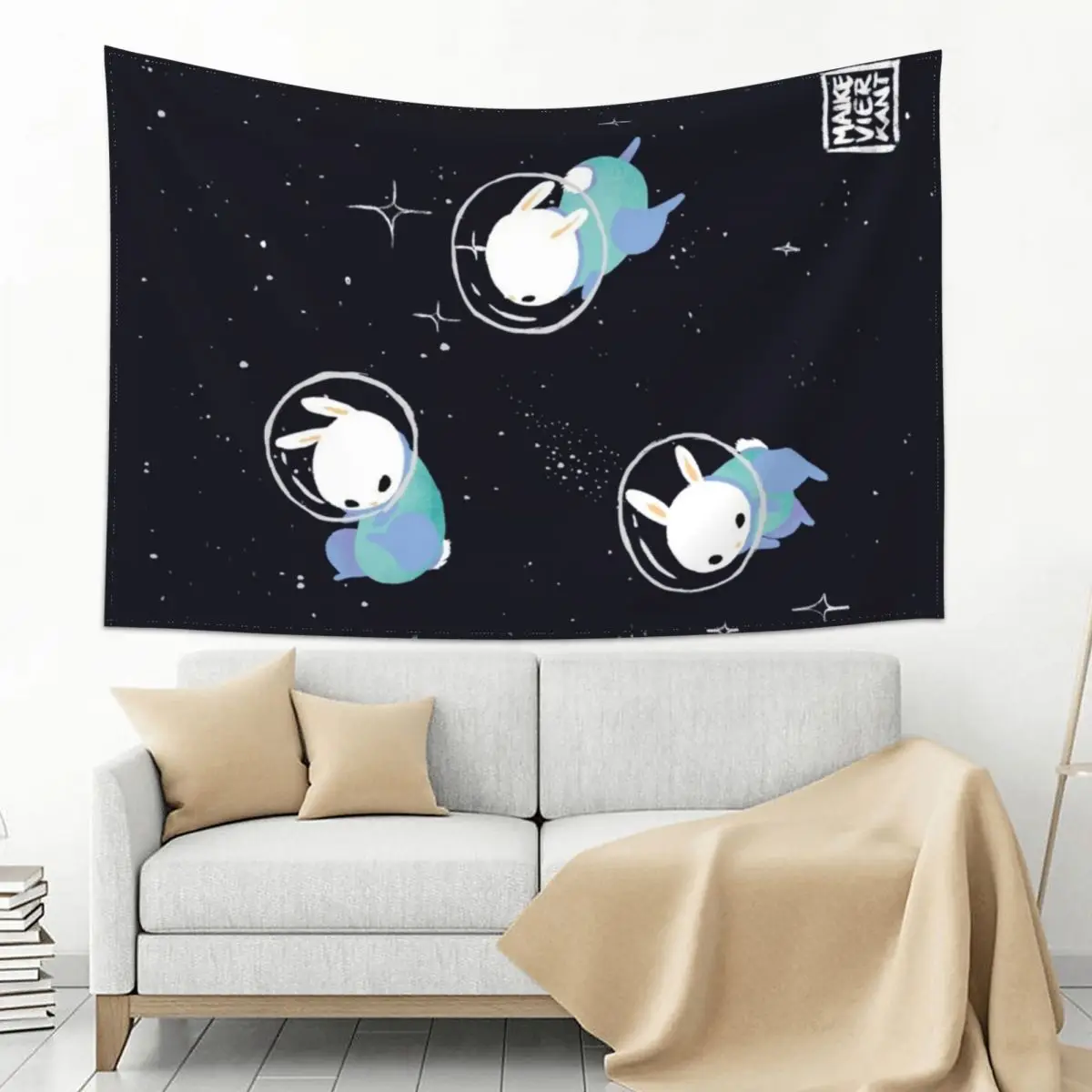 

Space Bunnies Tapestry Home Decoration