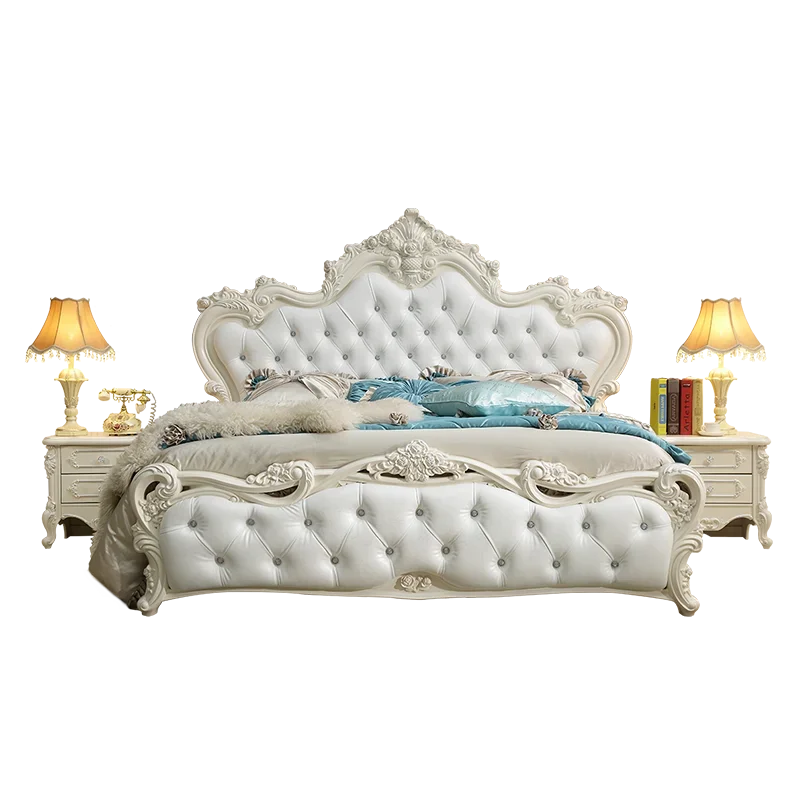 مجموعة غرف نوم ناعمة مصممة بإطارات أوروبية أوروبية مزدوجة طقم غرفة نوم لوح رأسي للفراش أثاث Muebles Para Dormitorio Nordic #6