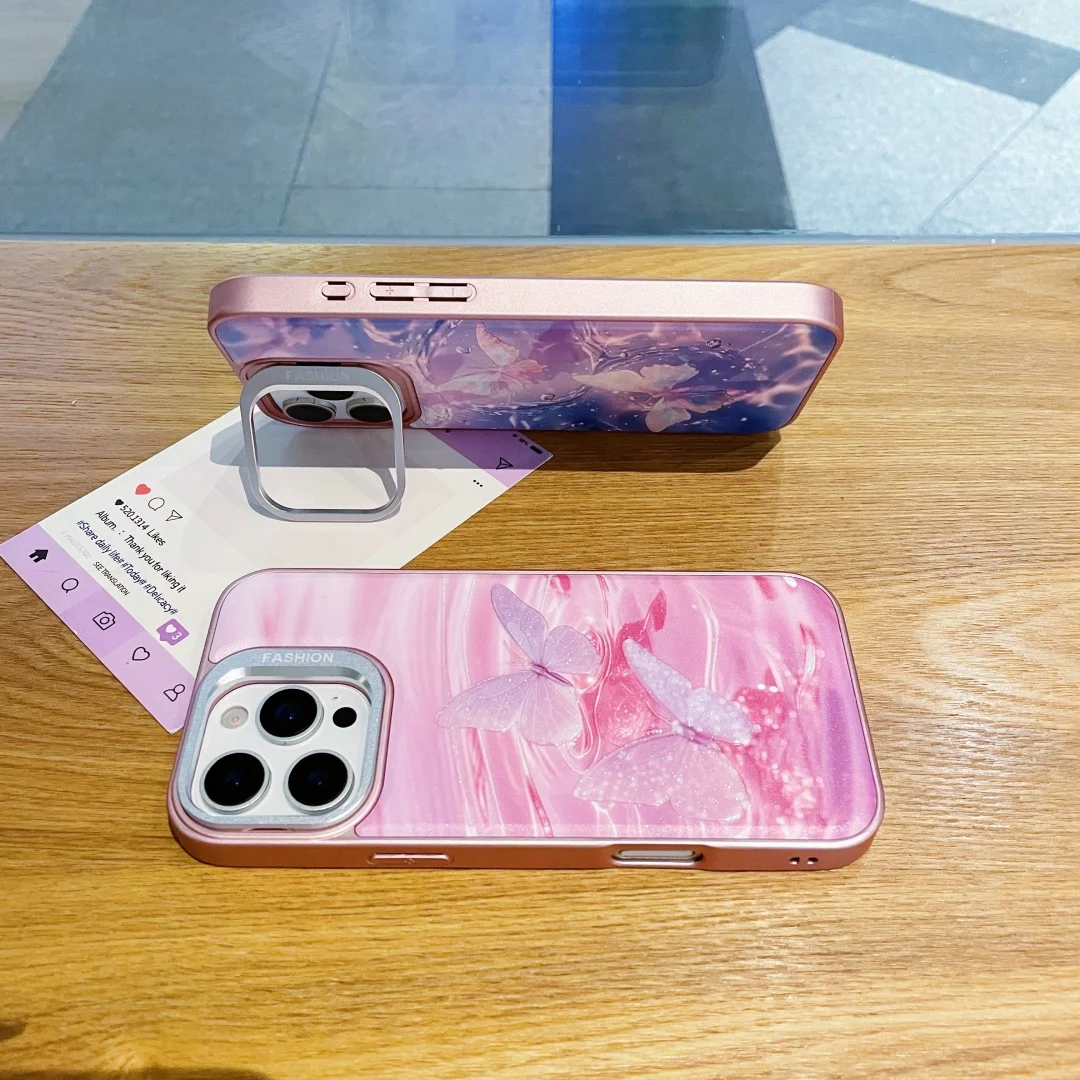 

For iphone 17 Pro Max Air Case Magsafe Magnetic Removable Backplate with Printing Metal Lens Bracket Soft Cover