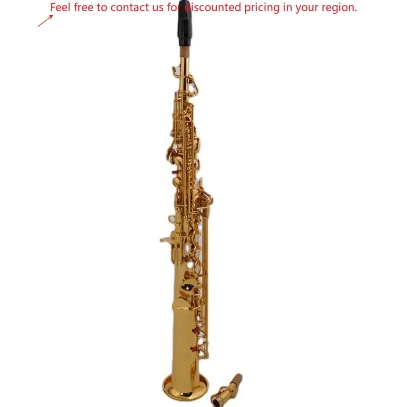 

Taishan Brand School And Band Choose Good Quality Nice Price Gold Lacquer Color Soprano Saxophone