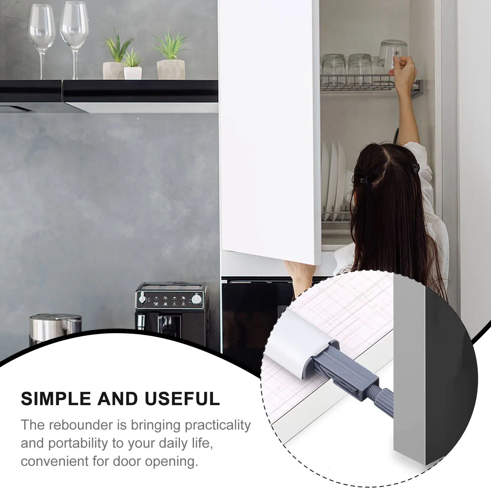 

4pcs Cabinet Door Push Latches Hidden Magnetic Catches Durable Efficient Wardrobe Drawer Bookcase Closet Hardware