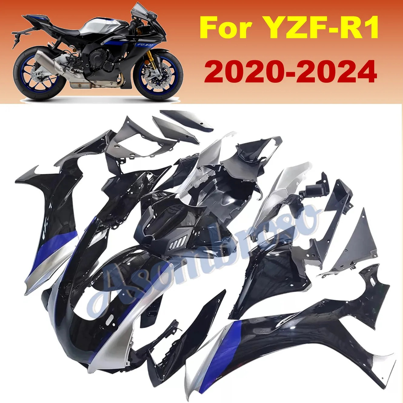 

Комплект обтекателей для Yamaha R1 2020-2025 YZFR1, изготовленные методом литья под давлением из ABS-пластика, высококачественные внешние пластиковые детали кузова