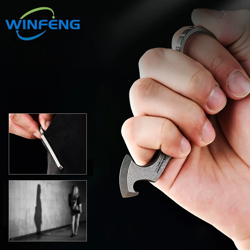 Multi-functional Titanium Alloy Crowbar Bottle Opener Self Defense EDC Tools Emergency Glass Breaker Survival Supplies - Image 5