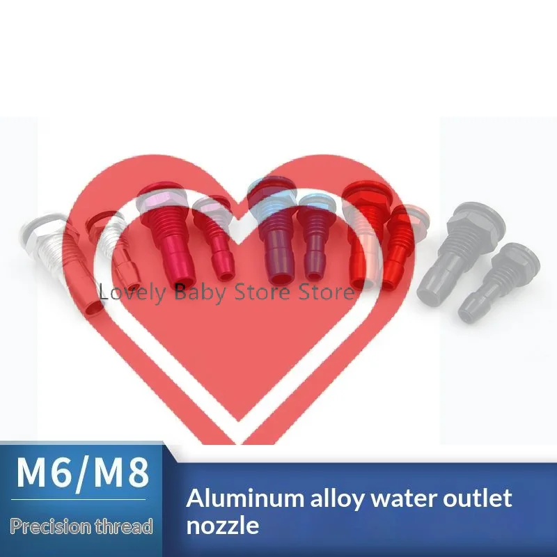 【BS】M6/M8 RC Boat Aluminum Nozzle Water-cooled System Parts Thread Nozzles For RC Boat Fuel ESC Motor Nipple