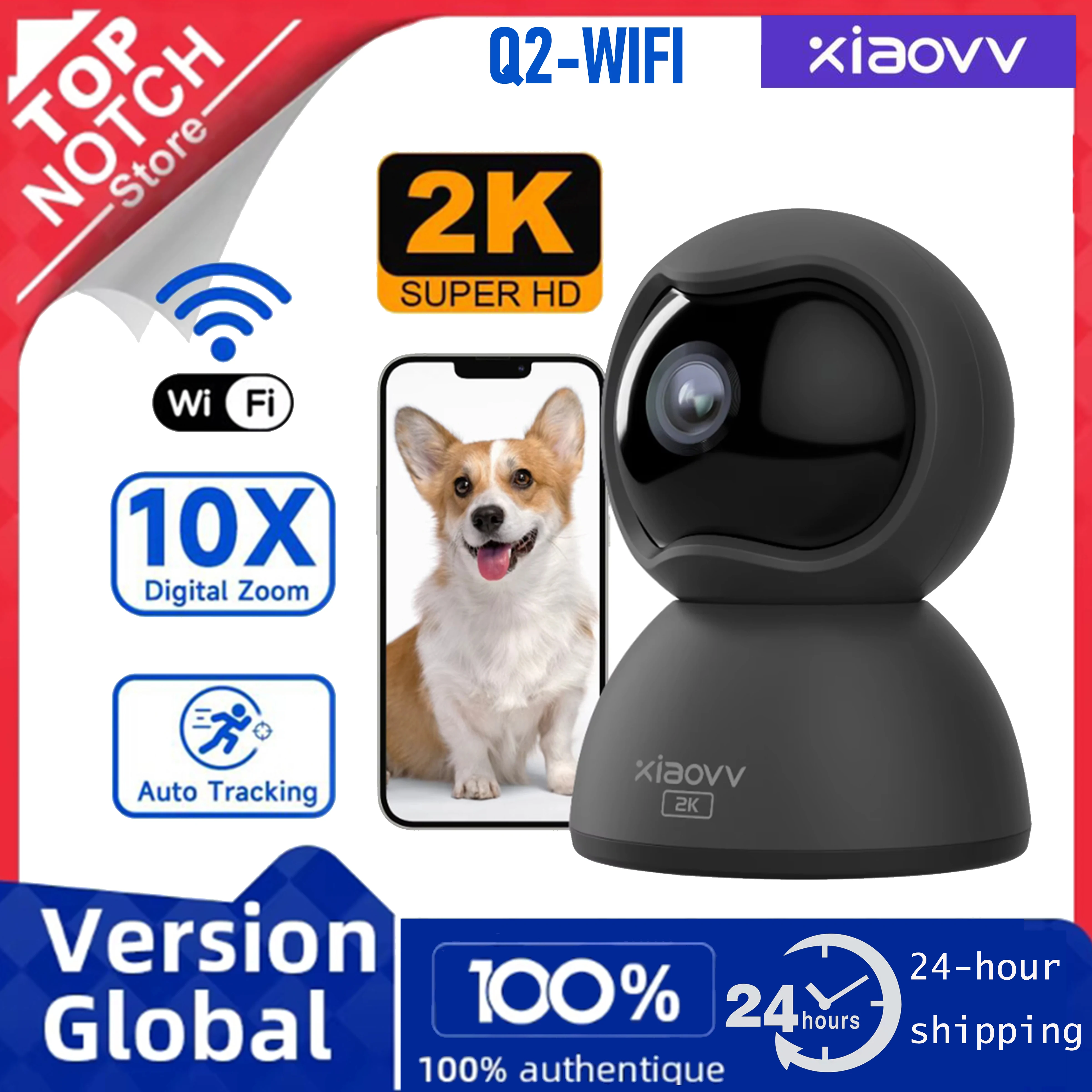 3MP WiFi IP Indoor Camera Wireless PTZ Smart Auto Tracking Mini Security Camera Baby Monitor Cctv Video Surveill for Home